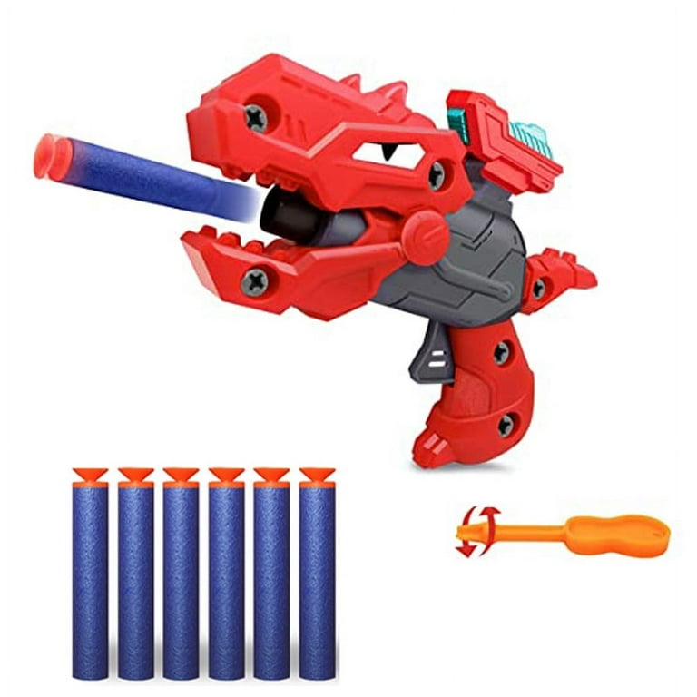 1 Pack Dinosaur Toys for 5 Year Old Boys, Outdoor Toys Dinosaur Toys for  Kids 5-7 Boys Toys for 3 4 6 7 8 9 10 Years Old Girls Shooting Games for  Kids Birthday Gifts Party with 6 Foam Bullets 