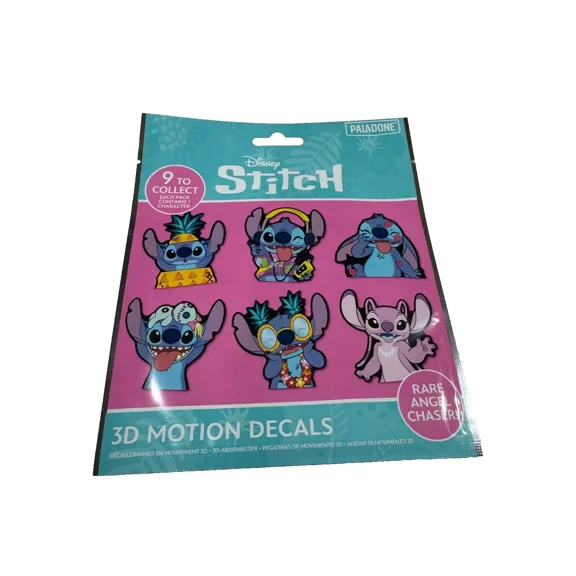 1 Pack Disney Stitch Blind Bag Play Pack 3D Motion Decals- Assorted style