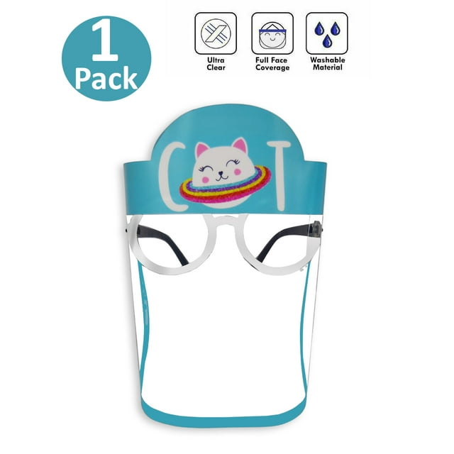 1 Pack Disposable Sunscreen Sung Safety Face Shield Reusable Transparent Adjustable Recyclable Anti-Fog Face Cover Washable Protector For Kids Unisex Shield Children Boys Girls Anti-fog Clear Visor