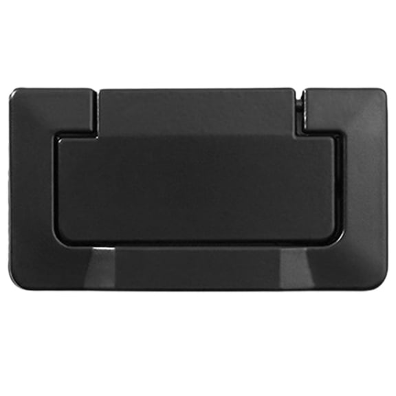 1 Pack Doors Drawer Handle Flush Ring Hidden Pull Handle, Aluminium Alloy Cabinet Drawer Pull Handle for Cabinets, Closets, Drawers, 2.9 × 1.6 Inch Flush Pull Sliding Door Handle,Black