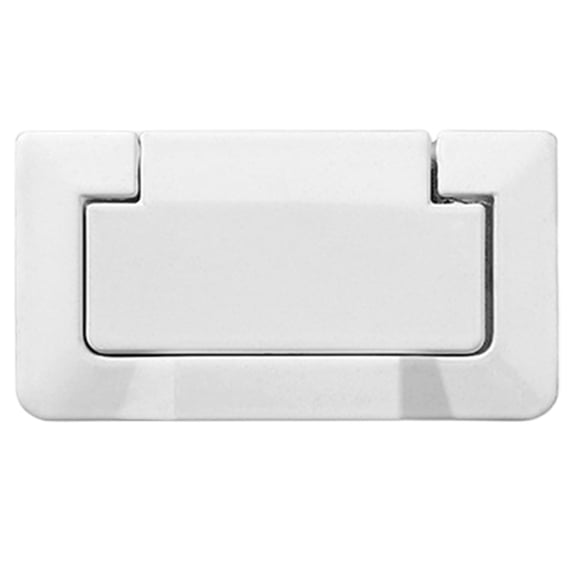 1 Pack Doors Drawer Handle Flush Ring Hidden Pull Handle, Aluminium Alloy Cabinet Drawer Pull Handle for Cabinets, Closets, Drawers, 2.9 × 1.6 Inch Flush Pull Sliding Door Handle,White