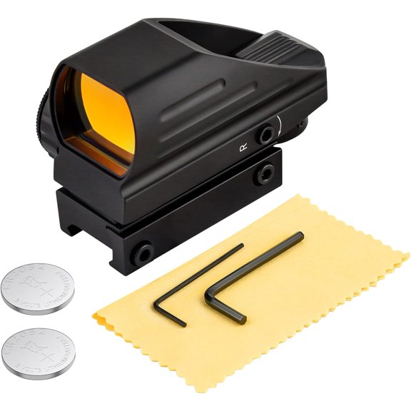 1 Pack Dot Sight with 4 Reticles, 33mm Lens, 11 Brightness Settings, Dot Scope for Rifles