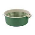 thumbnail image 1 of 1 Pack Double-Layer Colander Bowl Set, 2-in-1 Kitchen Strainer and Bowl, Plastic Washing Bowl & Strainer for Fruits, Vegetables, and Pasta for Kitchen Use, 18x8cm, Clearance(Green), 1 of 3
