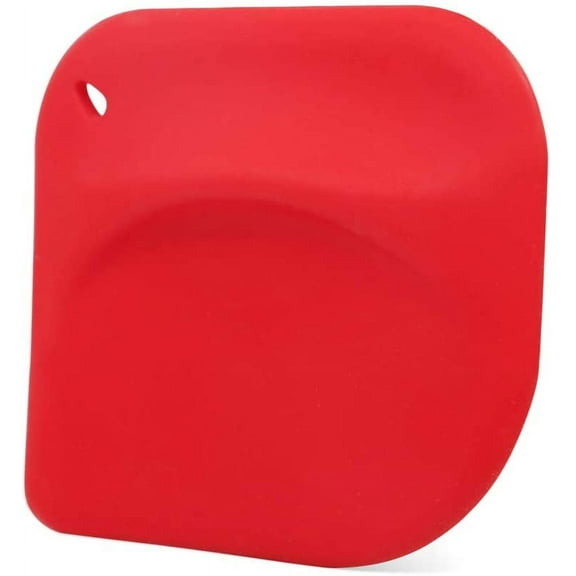 1 Pack Dough Bowl Spatula Silicone Bench Scraper Multipurpose Curved Flat Edge Dough Scraper Pastry Dough Cutter for BakingRed