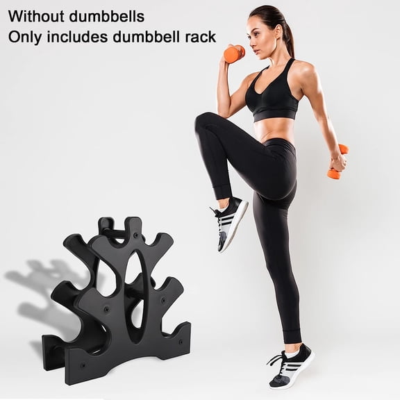 1 Pack Dumbbell Rack Stand, 3 Tier Dumbbell Bracket Free Hand Weight Tower Stand for Home Gym Organization, Holds 3/5/8 LB (Weights Not Included)$$Sport & Recreation Other