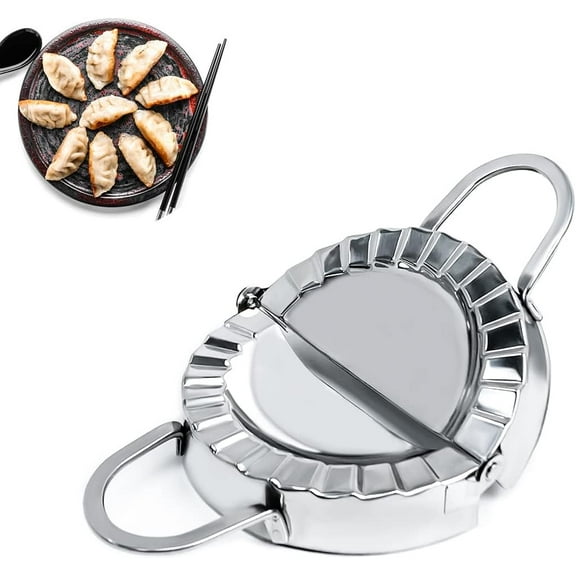 1 Pack Dumpling Maker Machine - Pie Maker Stainless Steel Pastry Dough Ravioli Wrapper Empanadas Makers, Kitchen Cooking Tools, 3.8 inches