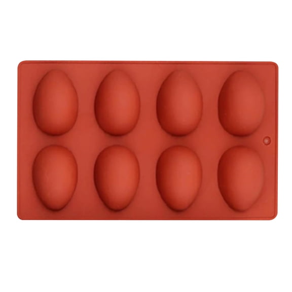 1 Pack Easter Egg Pan Mold, 8-cavity Chocolate Candy Mold Cake Decoration, DIY Egg-Shaped Baking Tools for Soap Making, Chocolate Truffles, Cupcakes, Muffins, Candy, Jelly, Desserts, Ice Trays