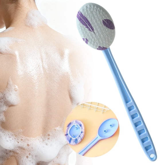 1 Pack Easy Lotion Applicator,Back Rubs Massager Bath Brush,Extra Long Handle,Easily Self Apply Lotions,Back Moisturizer Sunscreen Applicator,Back Lotion Applicator Tool,14.5 Inch(1 Brush & 1 Pad)
