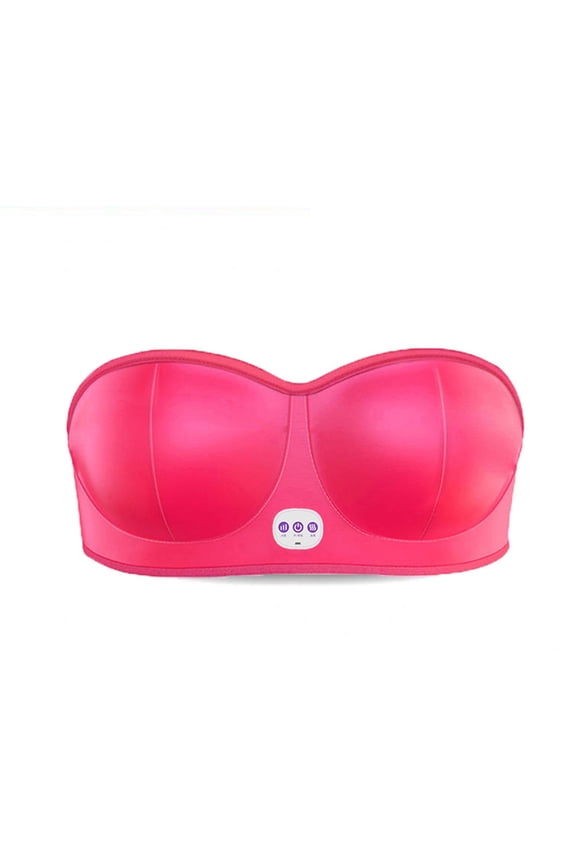 (1 Pack)Electric Bust Massager, Breast Massager Bra, USB Wireless Electric Massagers for Shaping Beautiful Chest Anti Sagging