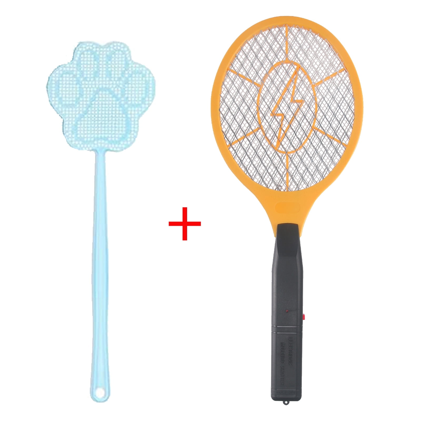 1 Pack Electric Fly Swatter Mosquito Racket with 1 Pack Plastic ...