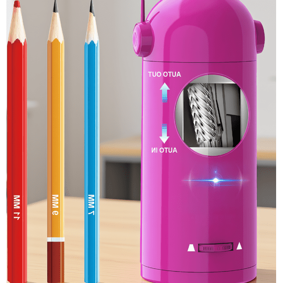 1 Pack Electric Pencil Sharpener, Auto-Feed Auto-Eject, 3 Tip Settings, Rechargeable Cordless, Fits 7-11.5mm Pencils, Robot Design