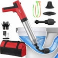 thumbnail image 1 of 1-Pack Electric Toilet Plunger, High Air Drain Unclogger for Toilet Sink Shower and Kitchen Drain, with Storage Bag, 1 of 7