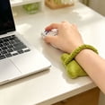 thumbnail image 1 of 1-Pack Ergonomic Wrist Rest Cushion for Keyboard, Soft Plush Wrist Support with Elastic Strap for All Wrist Sizes, Ideal for Computer Work and Long Gaming Sessions, Washable, Matcha Green, By Harlik, 1 of 8