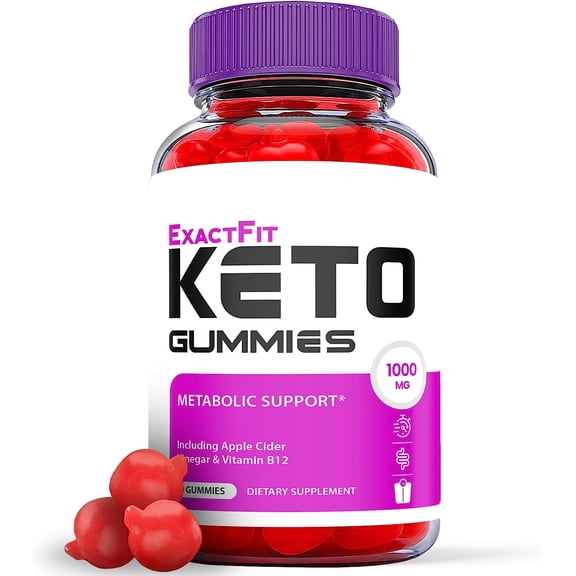 (1 Pack) Exact Fit Keto ACV Gummies - Supplement for Weight Loss - Energy & Focus Boosting Dietary Supplements for Weight Management & Metabolism - Fat Burn - 60 Gummies