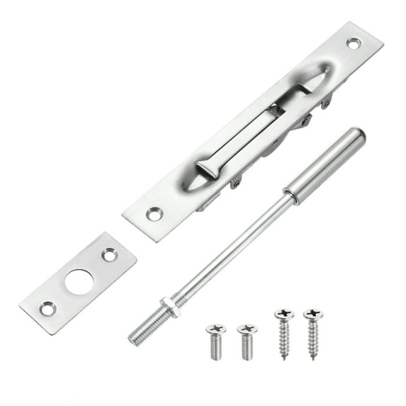 1 Pack Extension Flush Bolt with Rod, 6 Inch Stainless Steel Door Flush ...