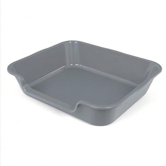 1 Pack of Extra Large Cat Litter Box ABS Material Low Entry Senior Litter Pen for Geriatric Kitty Big Cats Jumbo Pet Safe Litter Boxes Tray for Indoor Pets Potty (Gray 24 L x 20 W)
