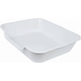 thumbnail image 1 of 1 Pack of Extra Large Cat Litter Box (ABS Material), Low Entry Senior Litter Pen for Geriatric Kitty Big Cats, Jumbo Pet Safe Litter Boxes Tray for Indoor Pets Potty (Gray, 24" L x 20" W), 1 of 15