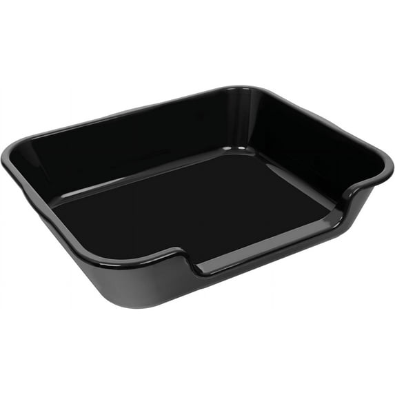1 Pack Extra Large Dog Litter Box Pan Tray (ABS Material), Low Entry Jumbo Senior Litter Boxes for Multiple Kitten Big Cats, Pet Safe Indoor Dog Potty (Black, 24" L x 20" W)