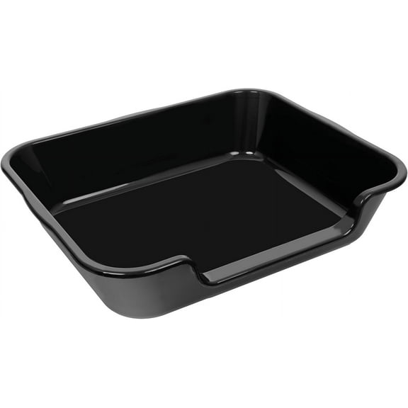 1 Pack Extra Large Dog Litter Box Pan Tray (ABS Material), Low Entry Jumbo Senior Litter Boxes for Multiple Kitten Big Cats, Pet Safe Indoor Dog Potty (Black, 24" L x 20" W)