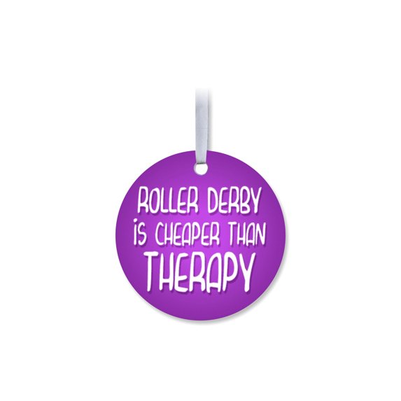 1 Pack - Extreme Roller Derby Education Fanatic's Aluminum Christmas Ornament - 3 Inch Round