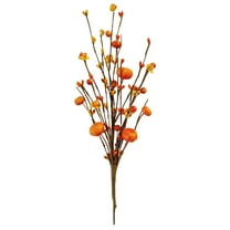 1 Pack Fall Stem for Vase, 16.5" Artificial Berry Stems for Autumn Farmhouse with Pumpkin Orange Berry Picks and Faux Flower, Autumn Thanksgivings Harvest Decoration