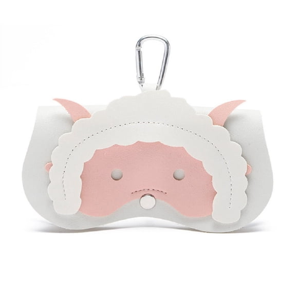 1-Pack PU Leather Eyeglass Case Pouch, Cute Sunglasses Sleeve Bag, Portable Protective Eyewear Holder for Glasses & Sunglasses, Travel Friendly TIKA