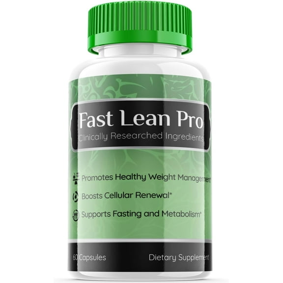 (1 Pack) Fast Lean Pro - Keto Weight Loss Formula - Energy & Focus Boosting Dietary Supplements for Weight Management & Metabolism - Advanced Fat Burn Raspberry Ketones Pills - 60 Capsules