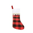 thumbnail image 1 of 1 Pack Felt Christmas Stockings, DIY Christmas Stockings,9''x14'' Christmas Stocking Hanging Ornaments with Gold Trim for Family Christmas Holiday Decorations DIY Craft Large Xmas Stocking(Red3), 1 of 9