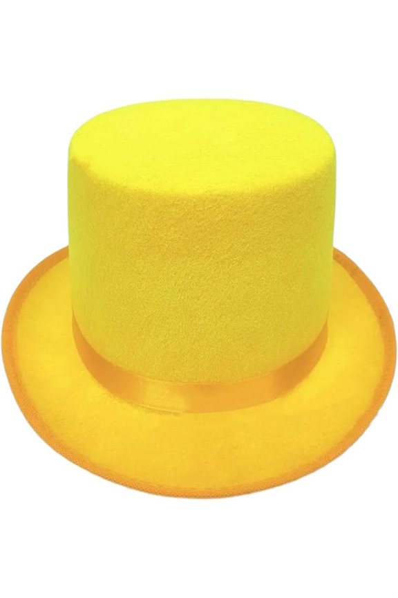 1 Pack Felt Top Hats for Men &Women, Magicians Hat, Flat Top Hat, Mens Hat for Adult Round Stage Show, Halloween, Unisex