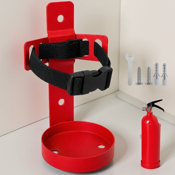 1 Pack Fire Extinguisher Mount Bracket for 2.5 lb Extinguishers, Quick Release Holder, Steel, Black