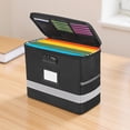 1-Pack Fireproof Document Box with Combination Lock, Collapsible Letter ...