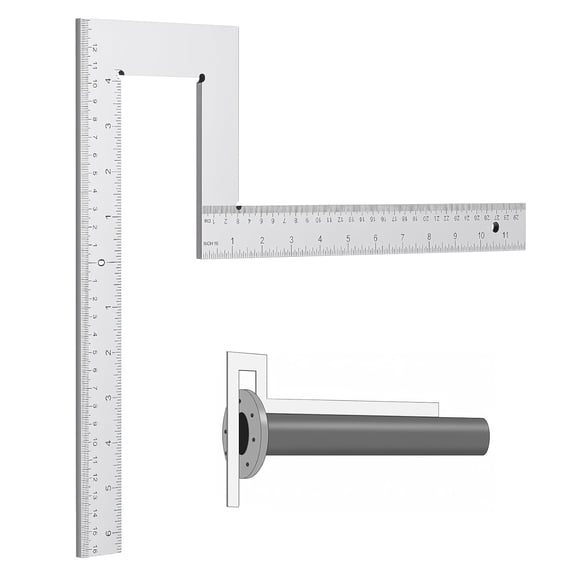 1 Pack Flange Angle Square Pipefitter Tools Stainless Steel Angle Flange of Squareness Water Pipelines System Heavy Duty Measuring Tool(11.8 x 11.8 Inches/ 300 x 300 mm)