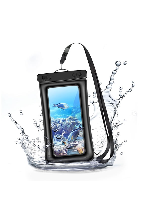 1 Pack Floating Waterproof Phone Pouch 7" for Cell Phone, IP68 Cell Phone Dry Bags with Neck Lanyard for Beach Pool Swimming