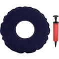 thumbnail image 1 of 1 Pack Flocking Inflatable Air Cushion,Round Waffle Cushion,Anti-Decubitus Seat Cushion with Pump,Breathable Chair Pad,Portable Backrest,Butt Cushion,for Daily Use Dark Blue, 1 of 7