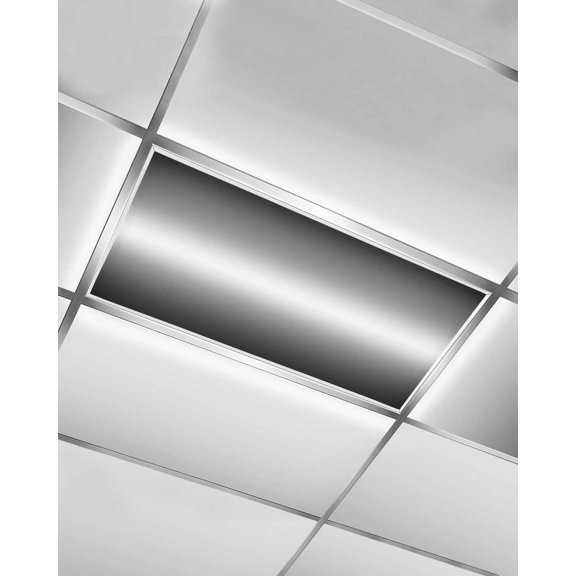 1 Pack Fluorescent Light Cover for Ceiling Lights, Black Ombre Magnetic Classroom Light Filters 4x2 Feet, Aesthetic Art Farmhouse Gradient Black Decorative Ceiling Shade Panel for Office