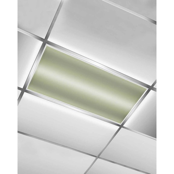 1 Pack Fluorescent Light Cover for Ceiling Lights, Dark Sage Green Magnetic Classroom Light Filters 4x2 Feet, Abstract Art Modern Ombre Decorative Ceiling Shade Panel for Office