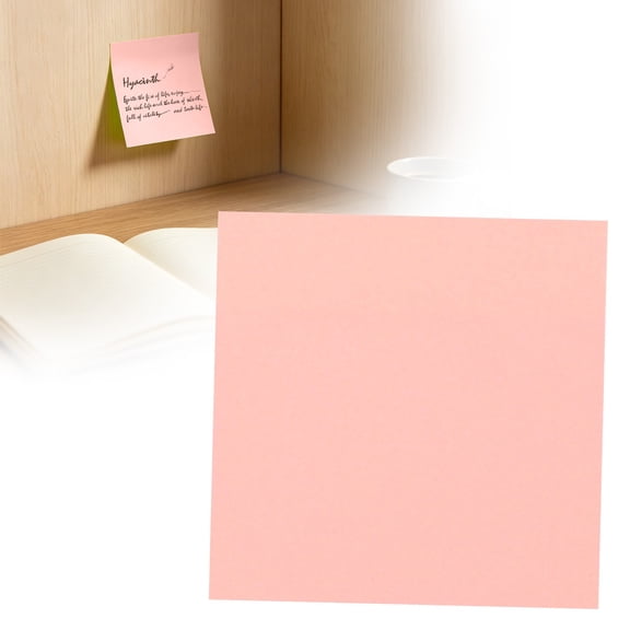 1-Pack Fluorescent Sticky Note Pad, 100-Sheet Self-Adhesive Memo Pad, Bright Tearable Note Paper for Office, Reminders, and Bookmarking, 7.6x7.6cm (Red)