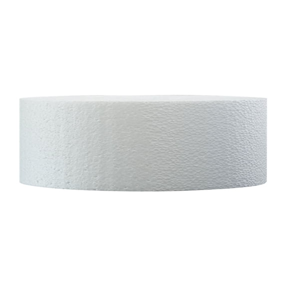 12 X 6 Inch Foam Cake Dummy - White Styrofoam Round For Wedding Cake Practice & Display