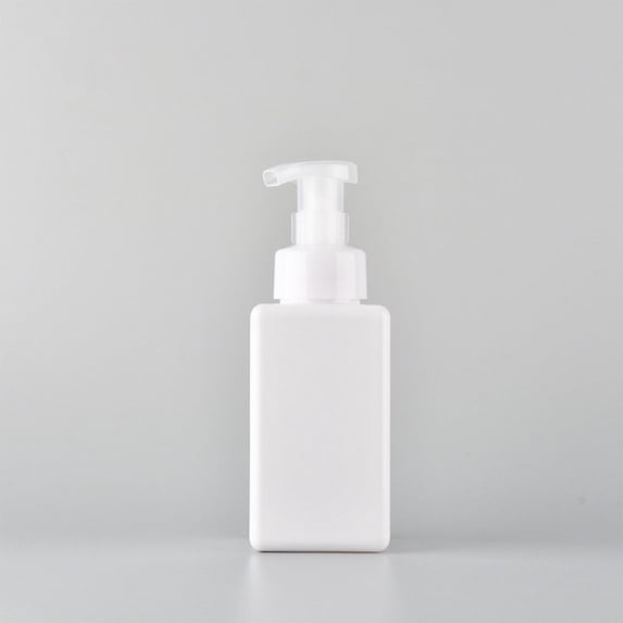 1 Pack Foaming Soap Dispenser 15oz Refillable Foam Liquid Hand Soap Empty Plastic Pump Bottle Container for Bathroom Vanities, Kitchen Sink, Hospital, Clinic, Amber Brown 450ml -White