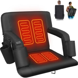 Heated Seat Cushion Cordless Rechargeable Stadium Seat Pad with Backrest  131F USB Battery Heated Bleacher Cushion Portable Heating Pad