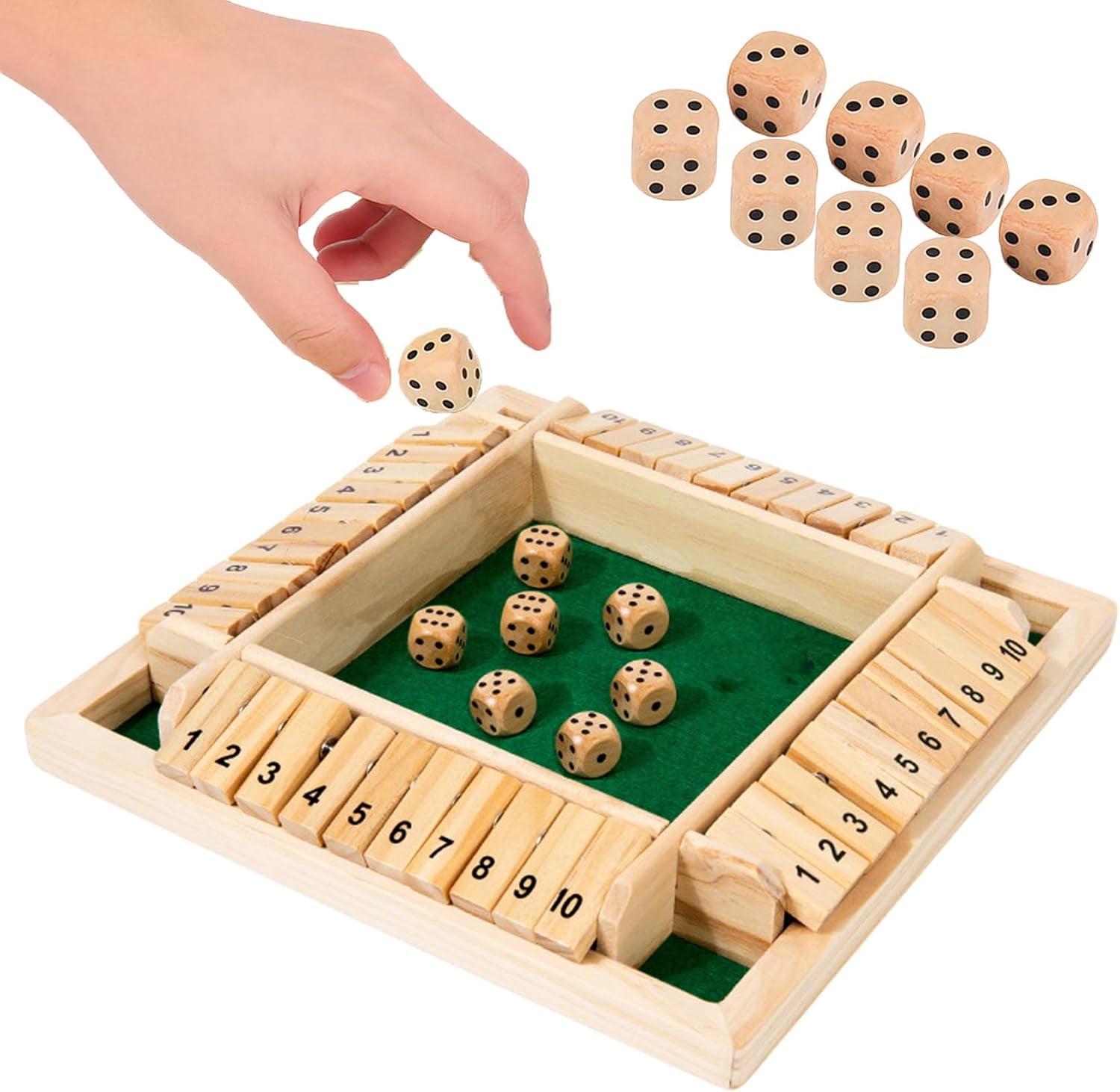 Jeujura JeujuraJ8141 Large Dominos Set in Wooden Box, Multi-Color