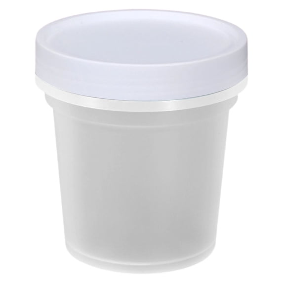 1 Pack Freezer Containers with Screw On Lids, 10.15oz Stackable Reusable Food Storage Container, Airtight Plastic Storage Containers with Twist Top Lids for Food Sauce Jello Soup(H)