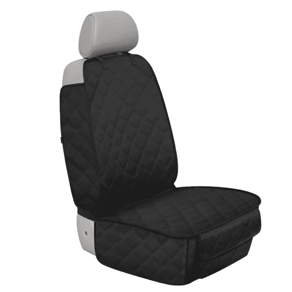 1 Pack Front Seat Cover with Side Flaps, Waterproof, Durable Captain Seat Protector for Dogs & Humans, Protects from Dirt, Fur, Scratches, Fits Cars, SUVs, Trucks