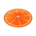thumbnail image 1 of 1 Pack Fruit Coaster, 3.5" Non-Slip Car Coaster Heat Insulation Colorful Unique Slice PVC Drink Cup Mat for Drinks, Prevent Furniture and Tabletop Car Decor, Drink Cup Mat Placemat,Orange, 1 of 8