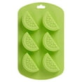 thumbnail image 1 of 1 Pack Fruit Silicone Mold, 7.5-Inch Watermelon Ice Tray, DIY Candy Chocolate Soap Making Mold, Easy Release Flexible Mold for Baking Decorations, 1 of 4