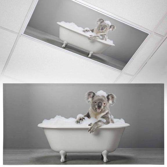 1 Pack Funny Cola Fluorescent Light Covers for Ceiling Lights Bathtub Bathtub Animals Magnetic Ceiling Light Covers Overhead Light Filters for Office Classroom Home