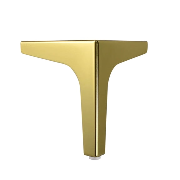 1 Pack Furniture Legs Cabinet Feet Sofa Feet,6 inch Gold Metal Furniture Legs Set of 1, Triangle Metal Furniture Feet, DIY Replacement for TV Stand, Sofa, Dresser, Cabinet, Vanity(Gold)