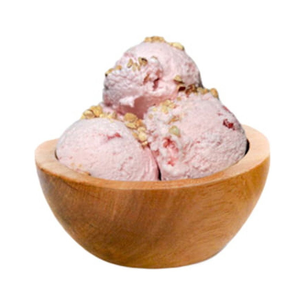 (1 Pack) G.S. Gelato, Plant Based Coconut Milk Strawberry Almond Crisp Ice Cream, 5 Liter