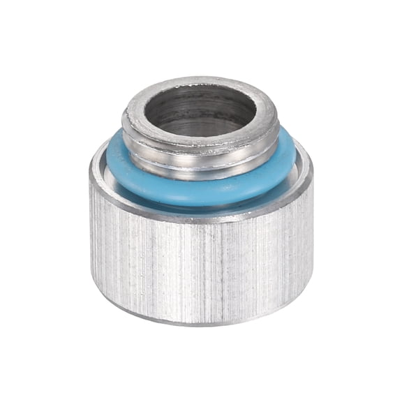1-Pack G1/4" Male to Female Extender Fitting 10mm Extender Adapter with O-Ring - Durable Aluminum Hard Tubing Compression Fitting for PC Water Cooling System, Silver