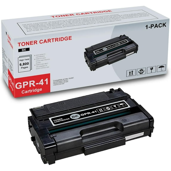 1-Pack GPR-41 (3480B005aa) Black Toner Cartridge High Yield Compatible GPR-41 Replacement for Canon ImageRUNNER LBP3470 ImageRUNNER LBP3480 LaserCLASS 650i Printer